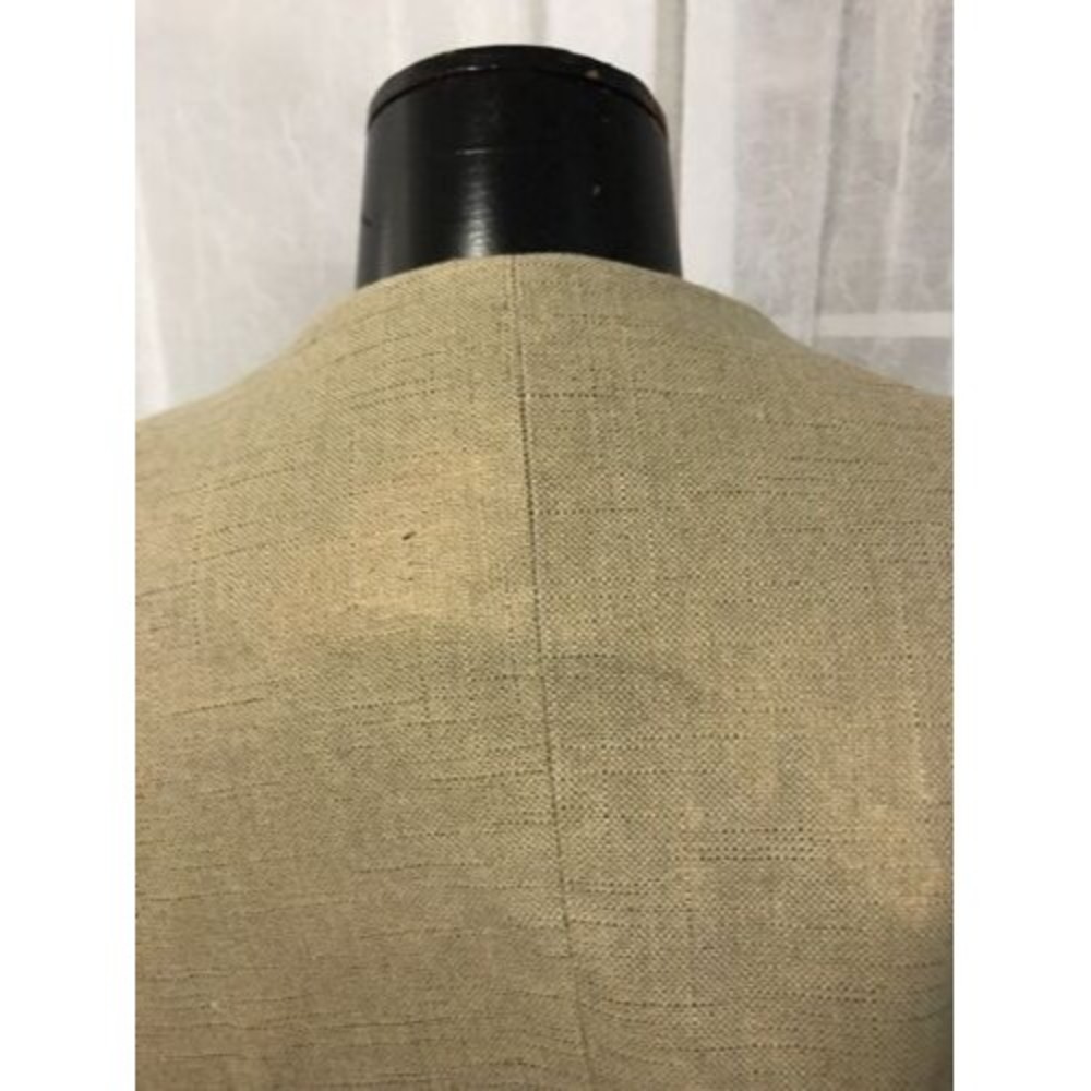 Michael Kors Women's Blazer Beige Linen Metallic Crop Fully Lined Size 6 - Picture 7 of 12